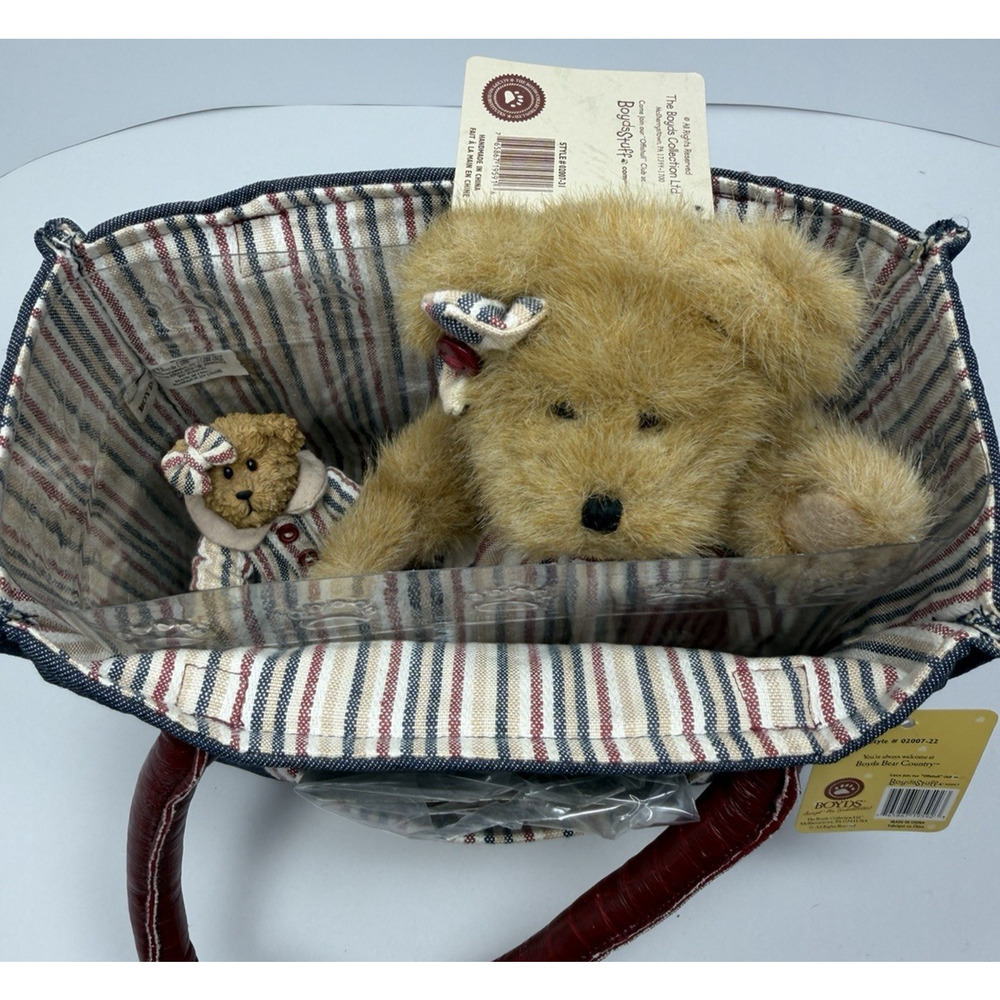 Boyds Bear F.O.B. Collectors Club Kit 2007 Tote Bag Shopsalot Plush Figure & Pin - Picture 10 of 13